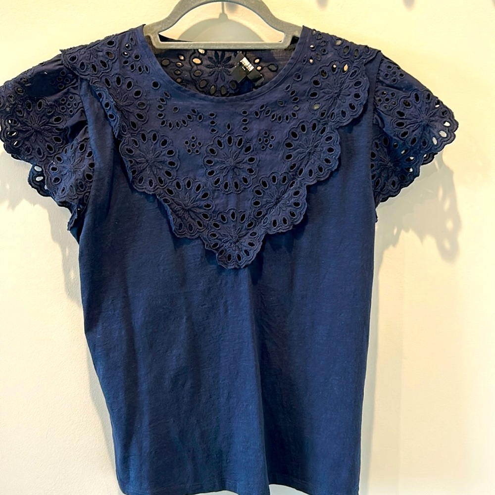NWOT J. Crew ladies short sleeve blouse size small